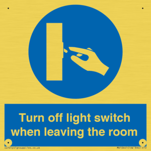 Turn off light switch when leaving the room